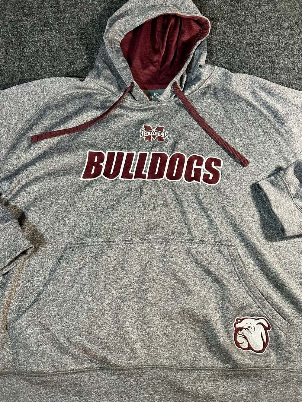 Knights Apparel Mississippi State Bulldogs Heathered Gray Hooded Sweatshirt